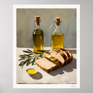 Poster Azeite Rustico e Cozinha de Pão