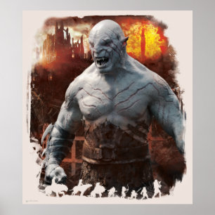 Poster Azog & Orcs Silhouette Graphic