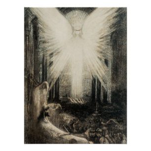 Póster Azrael por Jean Delville, 1890