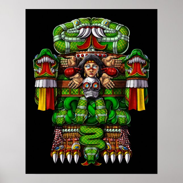 Poster Aztec Deusa Coatlicue (Frente)