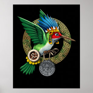 Poster Aztec Hummingbird