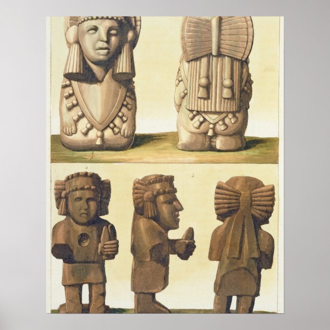 Poster Aztec Idols, México (litógrafo colorido) (Frente)
