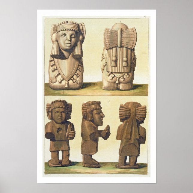 Póster Aztec Idols, México (litógrafo colorido) (Frente)