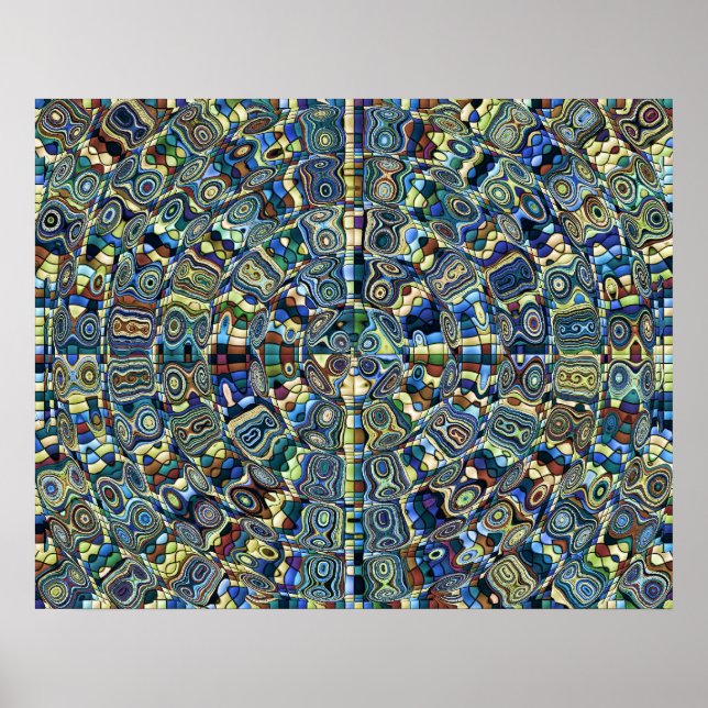 Póster Azul-Abstrato (Frente)