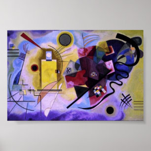 Poster azul-amarelo-vermelho