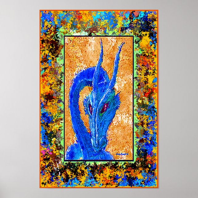 Póster Azul Antigo (Frente)
