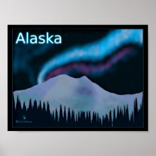 Póster Azul Aurora