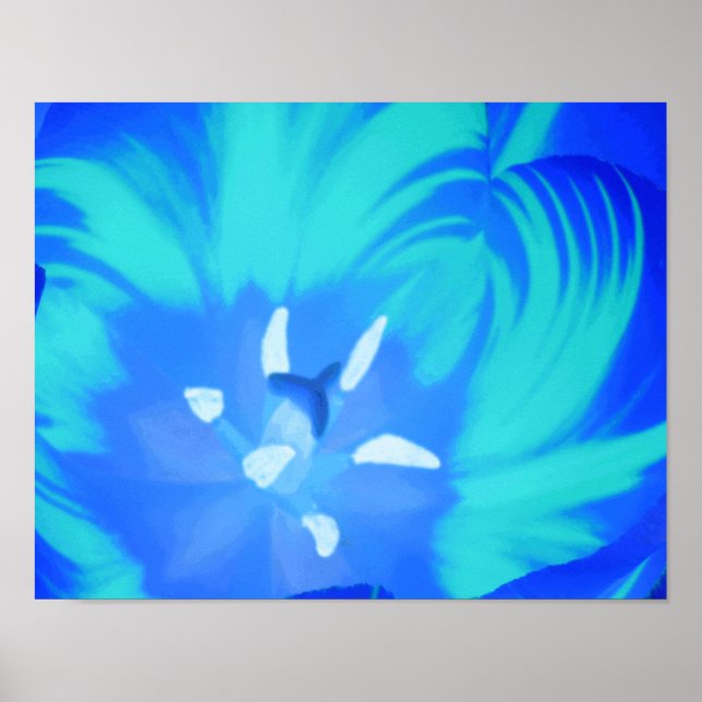 Poster azul brilhante (Frente)
