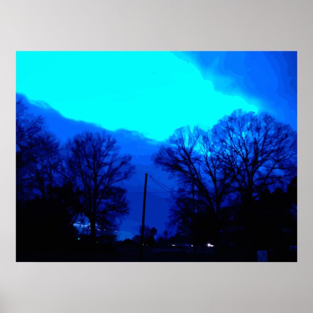 Poster Azul-céu à noite (Frente)