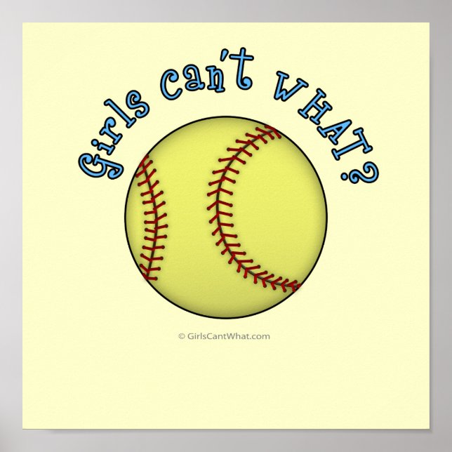 Póster Azul-Céu-Softball (Frente)