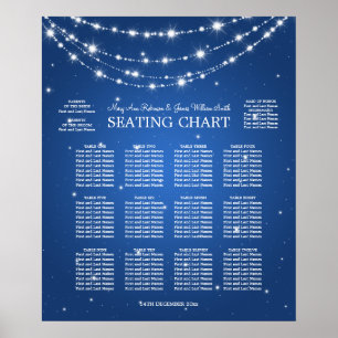 Póster Azul Chain Sparkling da carta do assento do