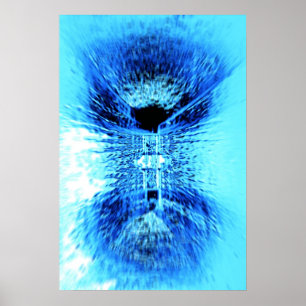 Póster Azul congelado