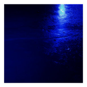 Póster Azul Congelado 20" x 20", Papel de Poster (Semi-Br