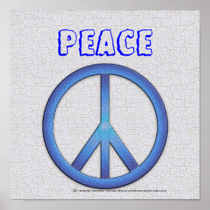 Poster azul da paz