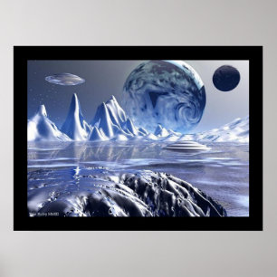 Póster Azul de gelo