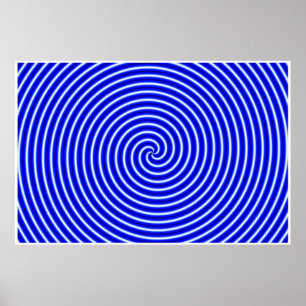 Póster Azul de Hypno da ilusão óptica