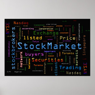 Póster Azul Design do StockMarket