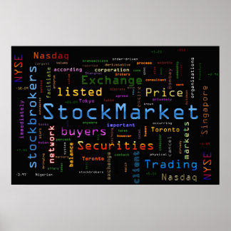 Póster Azul Design do StockMarket