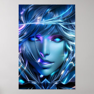 Poster Azul digital