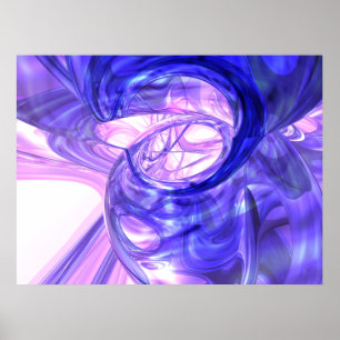 Poster azul do abstrato do fumo