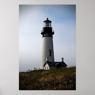 Poster Azul do farol de Yaquina