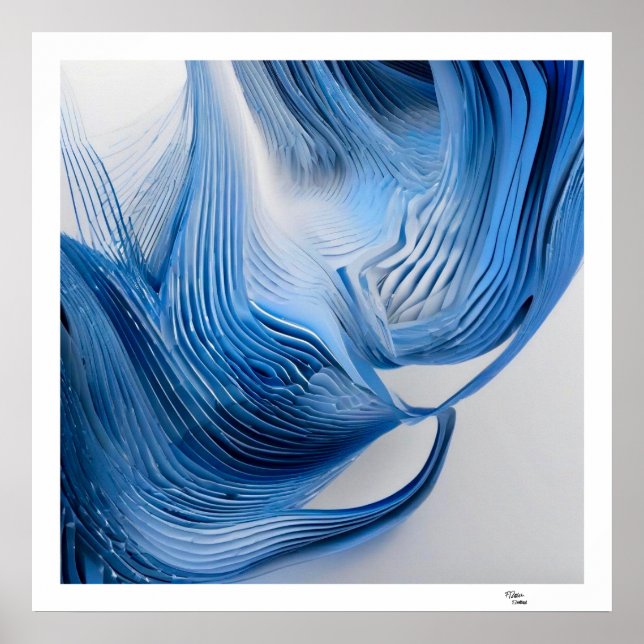 Poster Azul e Branco (Frente)