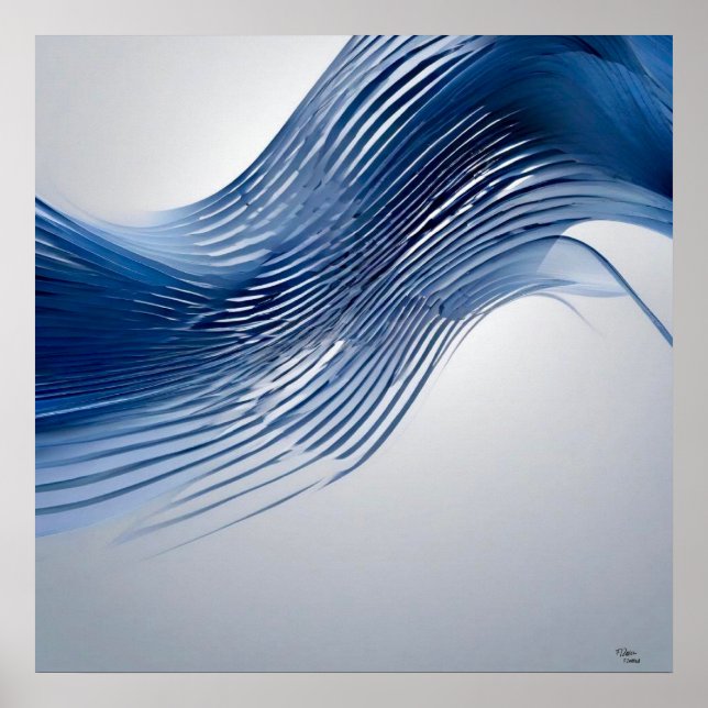 Poster Azul e Branco (Frente)