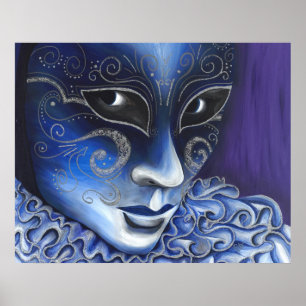 Poster Azul e Prata Flair