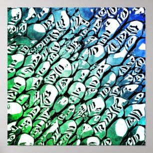 Poster Azul e Verde