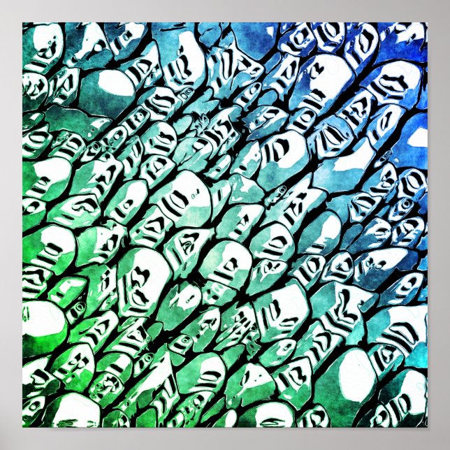 Poster Azul e Verde (Frente)