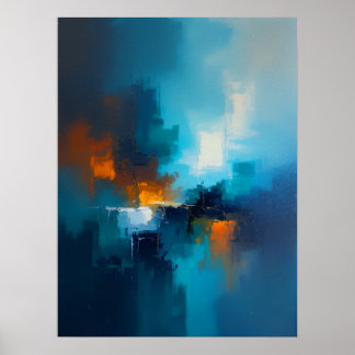 Poster Azul enevoado