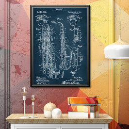 Poster Azul Escuro | Patente Saxofônica