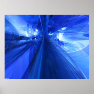 Póster Azul Fantástico