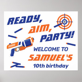 Poster Azul, Festa de Aniversário da Guerra das Flechas L