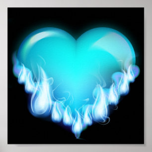 Póster Azul-flamejante.png amor icecold icy hard