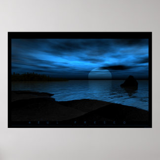 Póster Azul Fresco