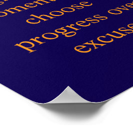 Poster Azul Marinho Elegante & Dourado Personalizado Matt