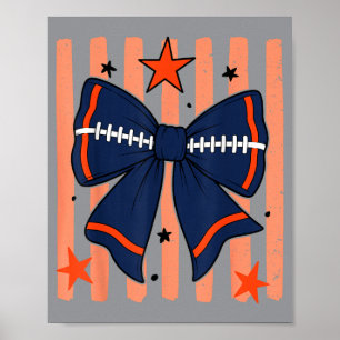 Poster Azul Marinho Laranja Dia de Jogo Espírito de Equip