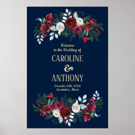 Poster Azul marinho | Sinal de boas-vindas ao Bloom Burgu