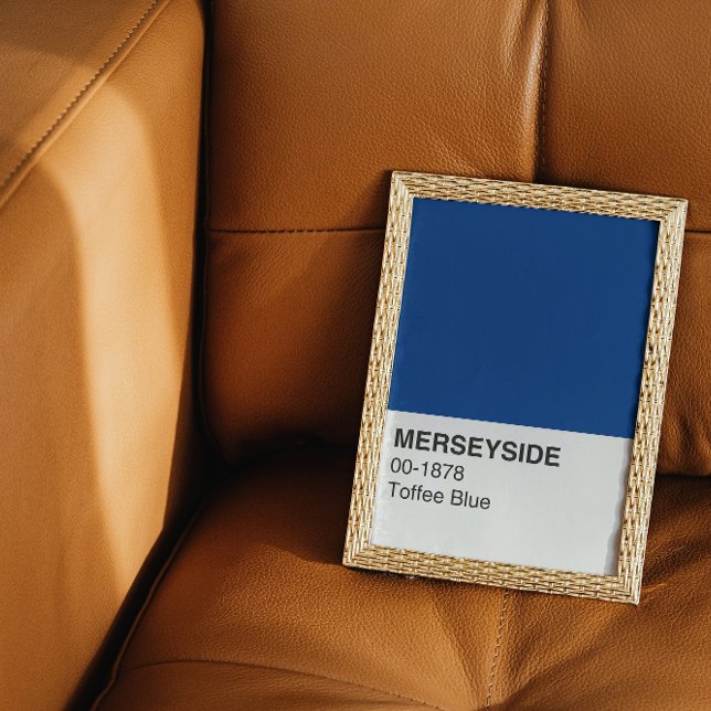 Póster Azul Merseyside Toffee - Largura do Cheio (Criador carregado)