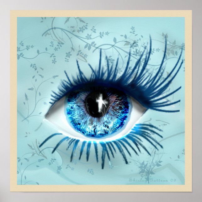 Poster Azul-no-rosto (Frente)