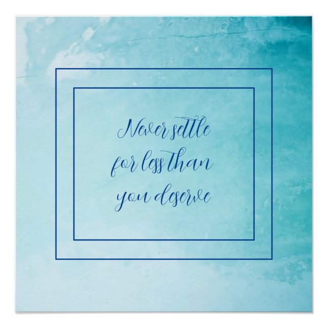 Póster Azul Nunca Se Adapta Para Poster menos brilhante (Frente)