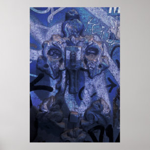 Poster Azul original de MarkyArt e azul outra vez
