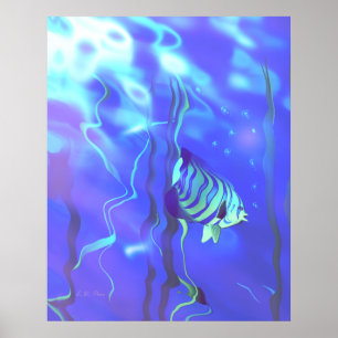 Poster Azul Peixe-Anjo