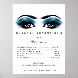 Poster Azul Preto Maquiagem Olhos Traços Preços