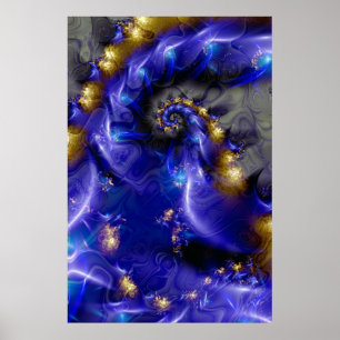 Póster Azul profundo