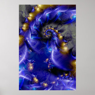 Póster Azul profundo.