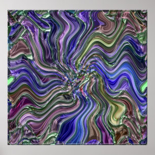Póster Azul profundo