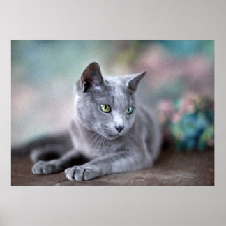 Póster Azul russo