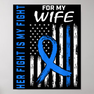 Poster Azul, Sua Luta É Minha Camisa De Consciência Da Di